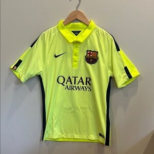 Nike Dri Fit FCB Barcelona Soccer Jersey Polo Adult Size Medium